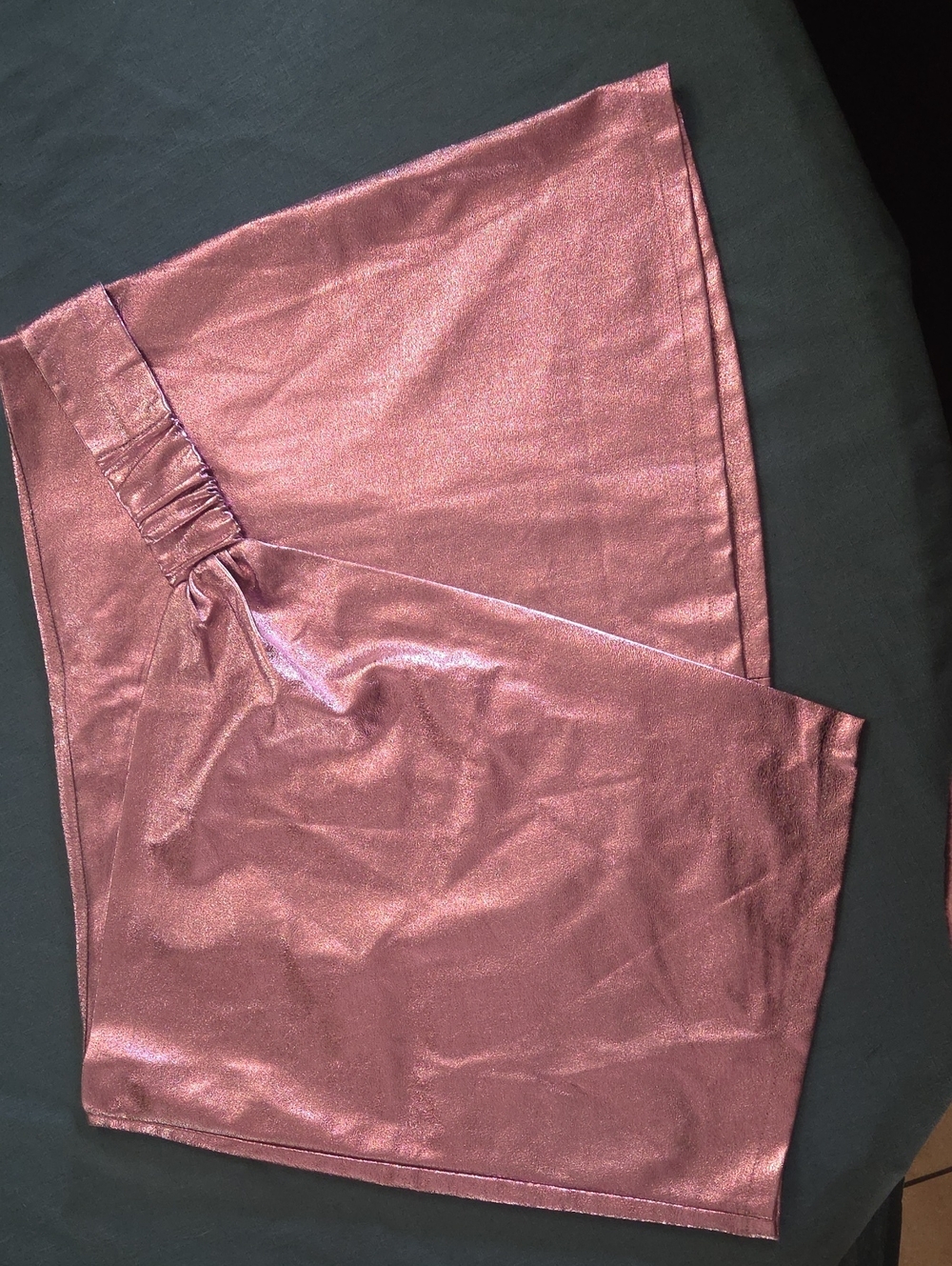 ASOS Metallic Rose Pink Mini Skirt